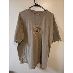 Vintage Alstyle AAA Door County Wisconsin Fish Bone Graphic T-Shirt XL Tan Brown